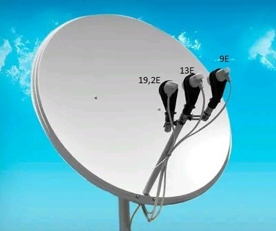 спутниковая антенна в Германии на три спутника 19.2e, 13e, 9e