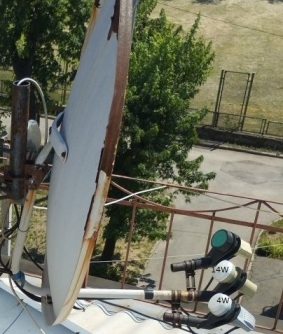 спутниковая антенна в Германии на 2 спутника 14W, 4w