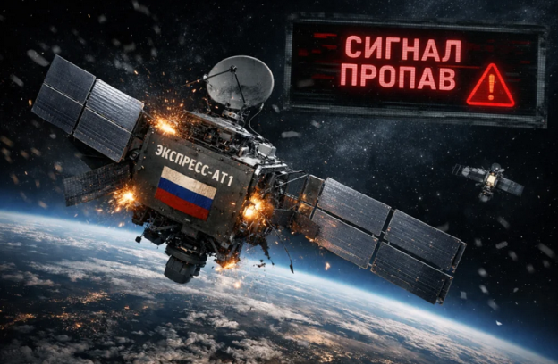 спутник Экспресс-АТ1 56Е потерян или уничтожен
