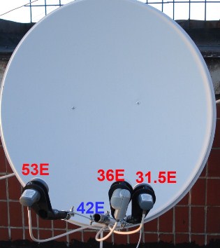 спутниковая антенна на 3 спутника в южном направлении вместе с НТВ+